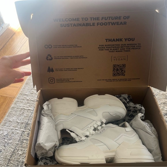TrashPlanet Billie 920 platform sneakers white 7 - Picture 3 of 12